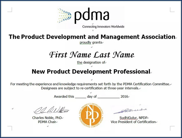 NPDP产品经理证书